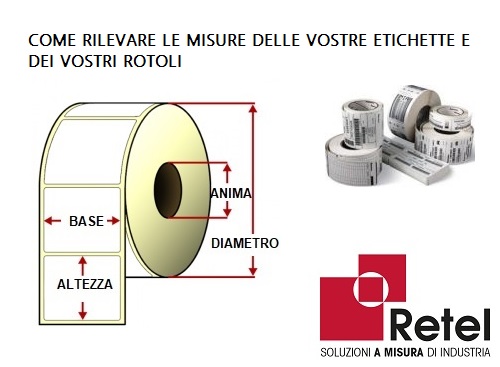 Etichette per TT, NEUTRE in rotoli sempre disponibili